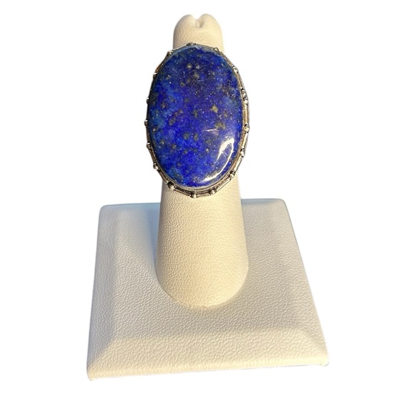 New Monster Lapis Gemstone Ring Size 5-1/2 - Picture 1 of 5